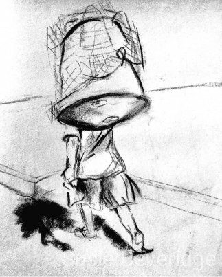sketch of a Jimbaran fisherman