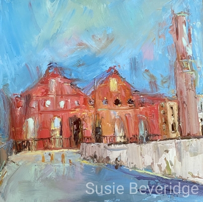 Old Tram Depot Leith Edinburgh - Original Painting £370